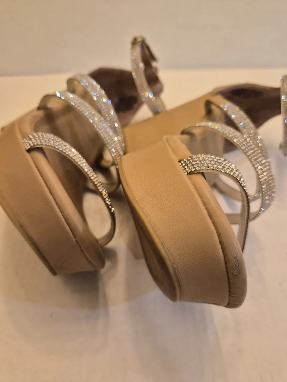 torrid Blush Nude Wedge Sandals with Sparkle Straps
